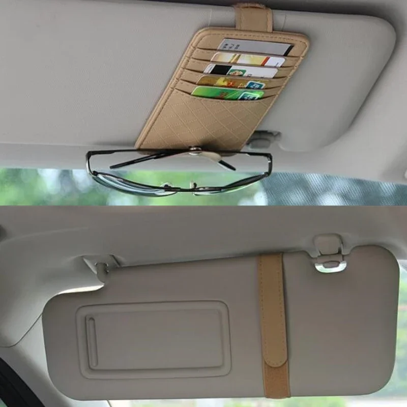 Organizador de parasol para coche con portagafas y tarjetero - imagen 3