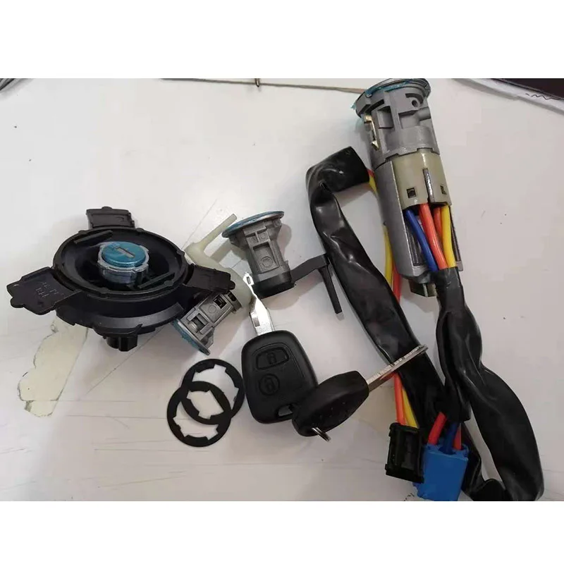 4161NQ Kit de cerraduras para Peugeot 206/207 y Citroën C2, sin chip - imagen 2
