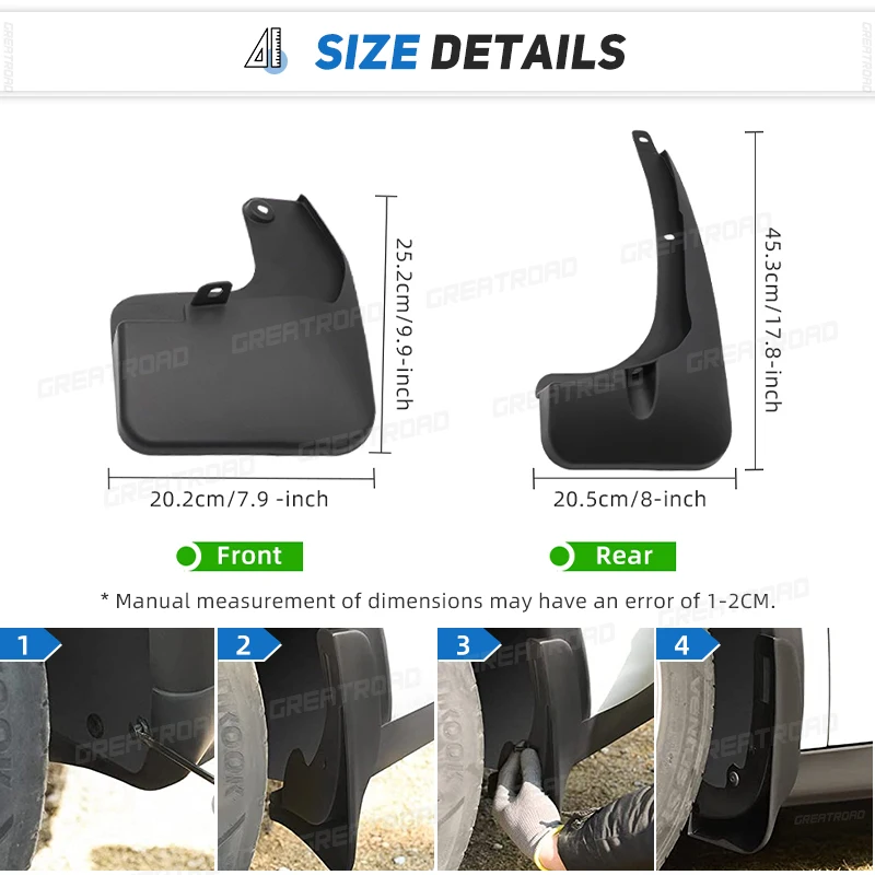 Protector de guardabarros para Toyota RAV4 2016-2018 – juego completo - imagen 3
