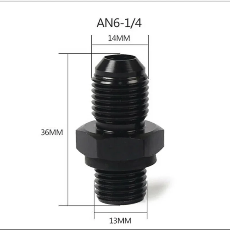 Adaptador de enfriador aceite aluminio TH350 4L60E 400 6AN a 1-4NPS - imagen 3
