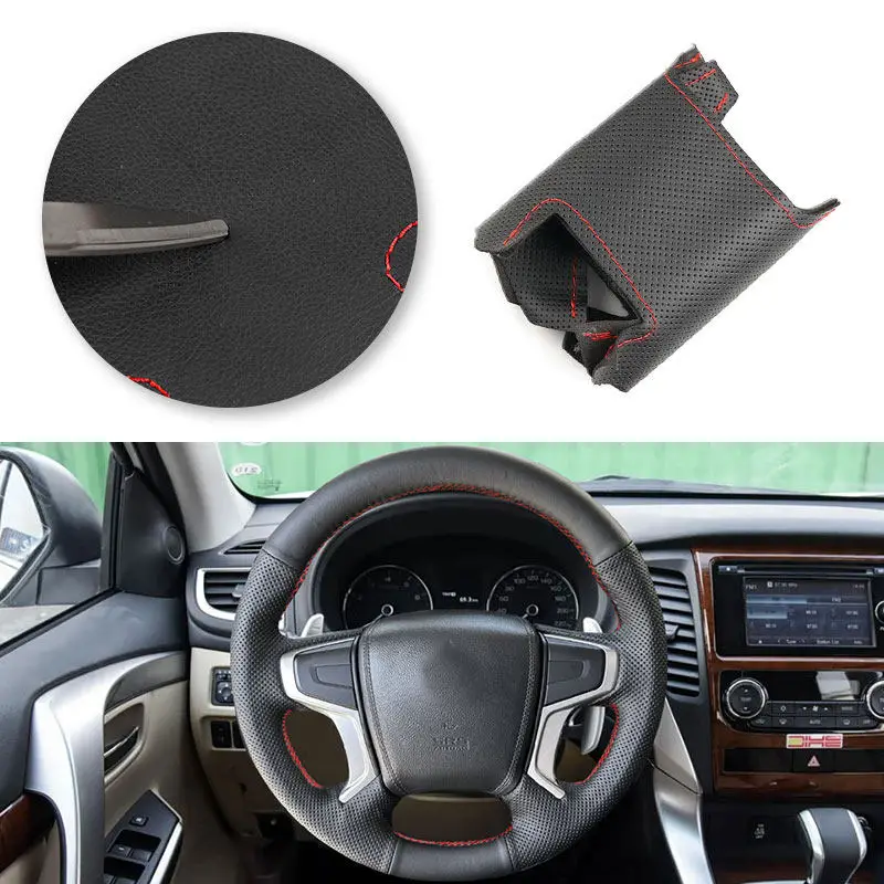 Protector funda volante microfibra trenza manual - Mitsubishi Pajero