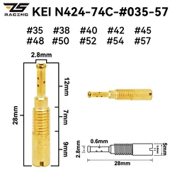 Kit chiclés ZS N424-74C carburador motocross y enduro
