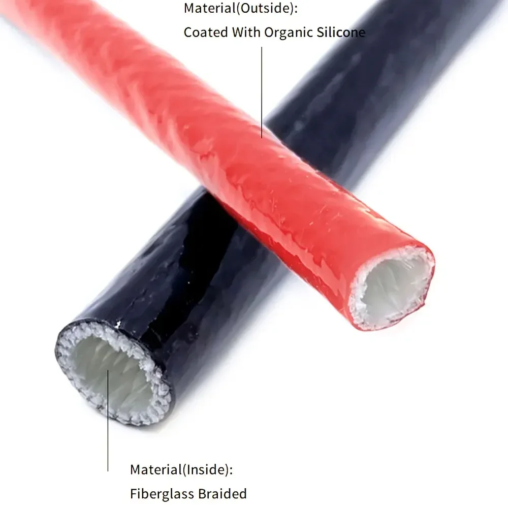 Tubo silicona trenzado fibra vidrio alta resistencia térmica - imagen 5