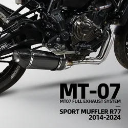 Escape completo R77 con dB Killer – Yamaha MT07/R7 2014-2024