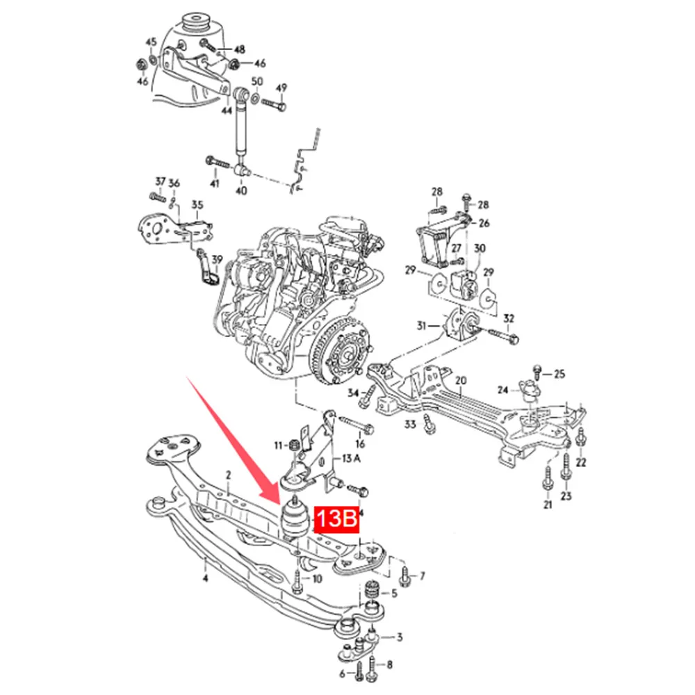 Soporte de motor 357199279B para VW Golf Jetta Passat 1.8 2.0 - imagen 5