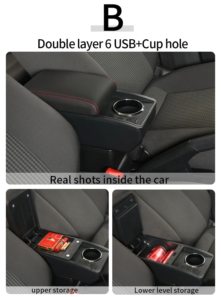 Vista frontal con puertos USB