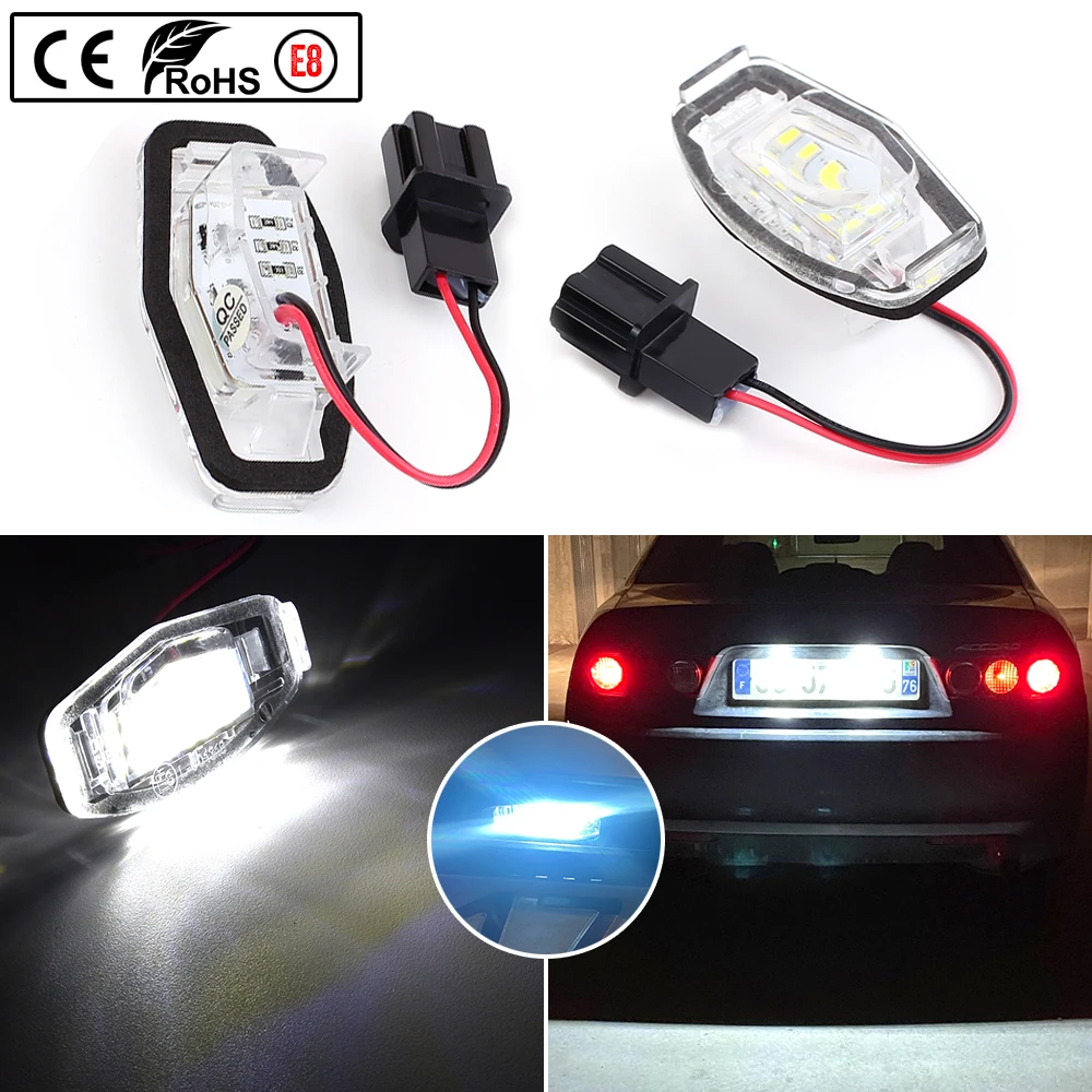Lámparas LED para matrícula Honda Civic, luz blanca 6000 K - imagen 2