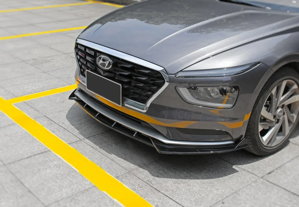Labio de parachoques delantero negro brillo para Hyundai Mistra 2021 - imagen 5