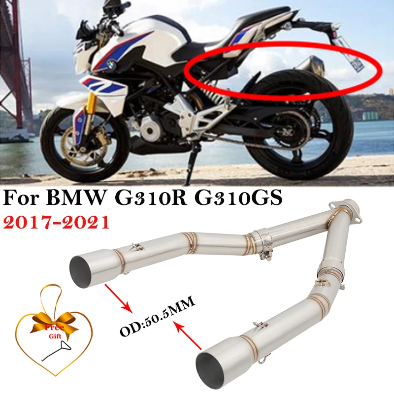 Tubo intermedio de escape Slip-On 51 mm BMW G310R/G310GS 2017-2021