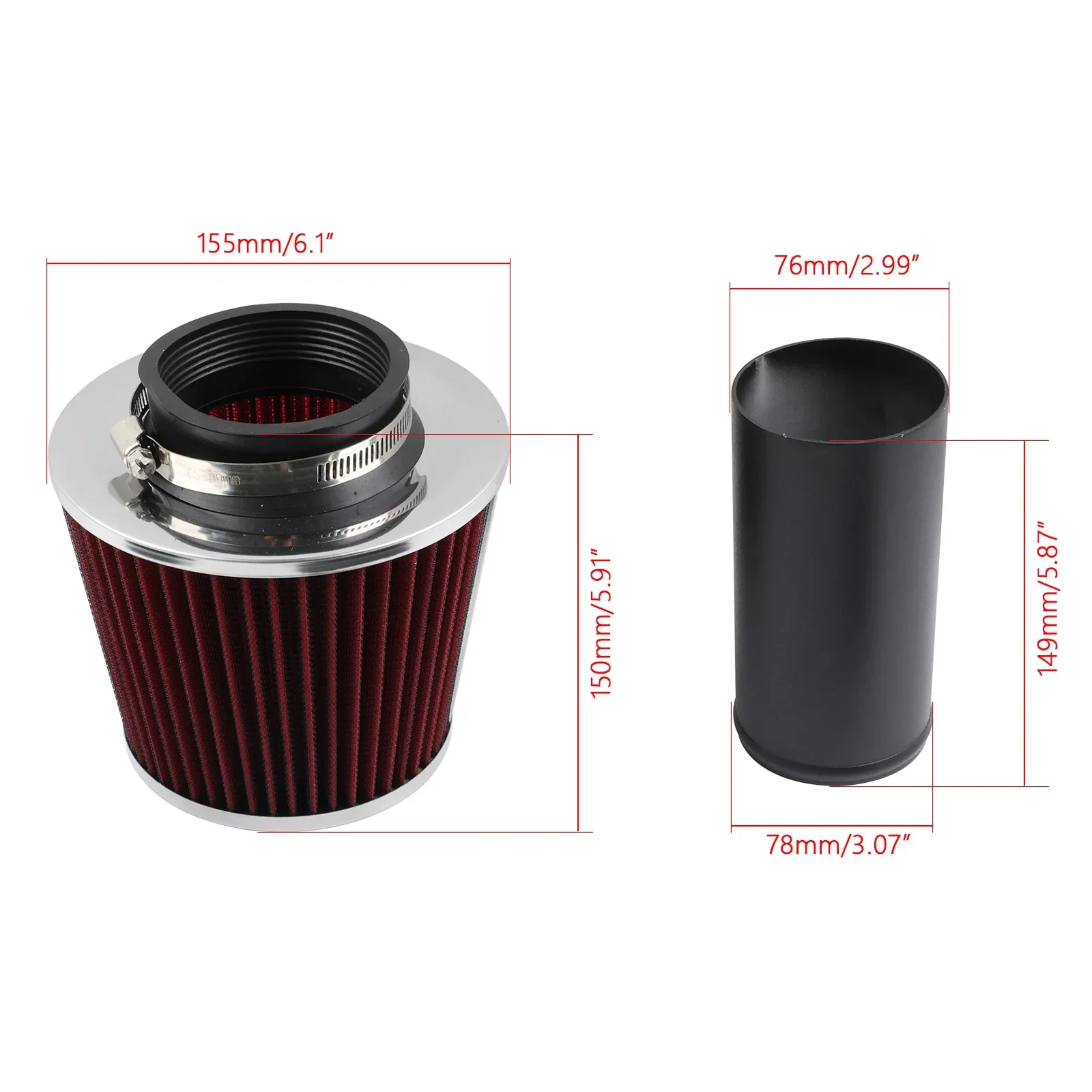 Kit admisión aire frío con filtro para VW Golf Jetta Audi TT 2.0TFSI - imagen 2