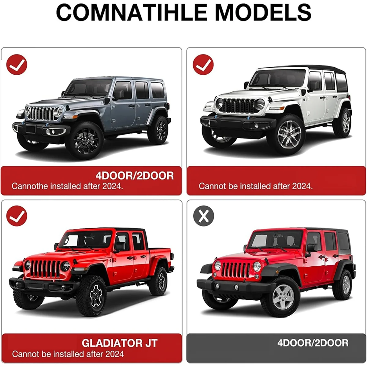 Luz LED de lectura delantera para Jeep Wrangler JL y Gladiator JT - imagen 2