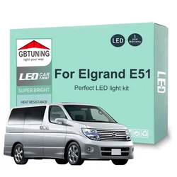Kit bombillas LED interior CANBUS para Nissan Elgrand E51