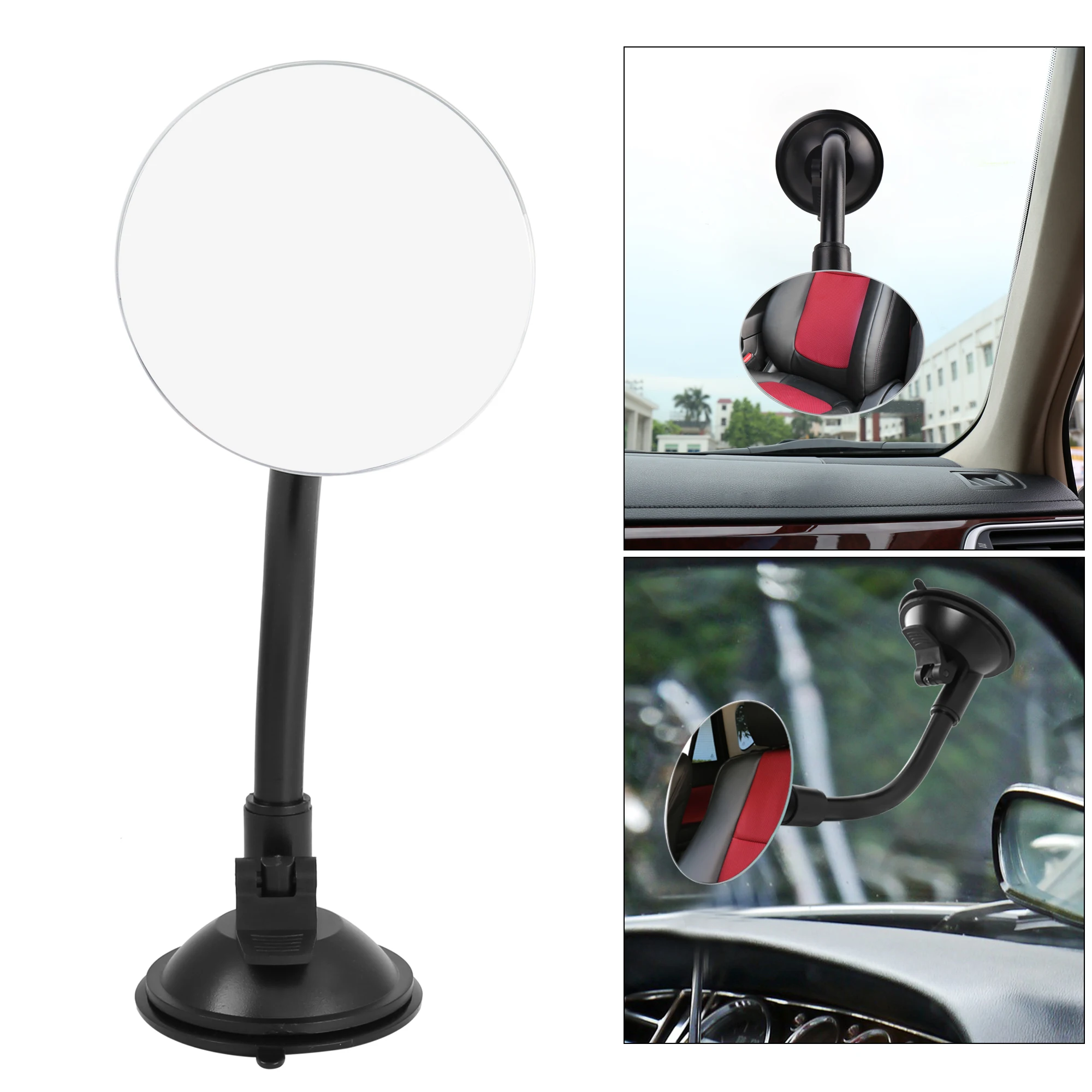 X Autohaux Espejo de punto ciego ajustable y giratorio con ventosa - imagen 4