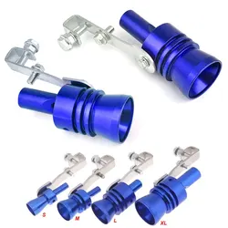 Silbato de escape whistle turbo azul XL en aluminio para coche