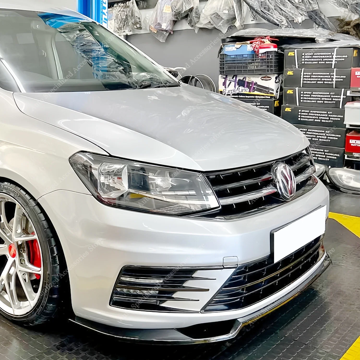 VW Caddy MK4 Parachoques delantero con difusor y alerón