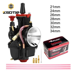 Carburador ZSDTRP PWK 21-34 mm para Motocross y Scooter 50-350 cc 4T