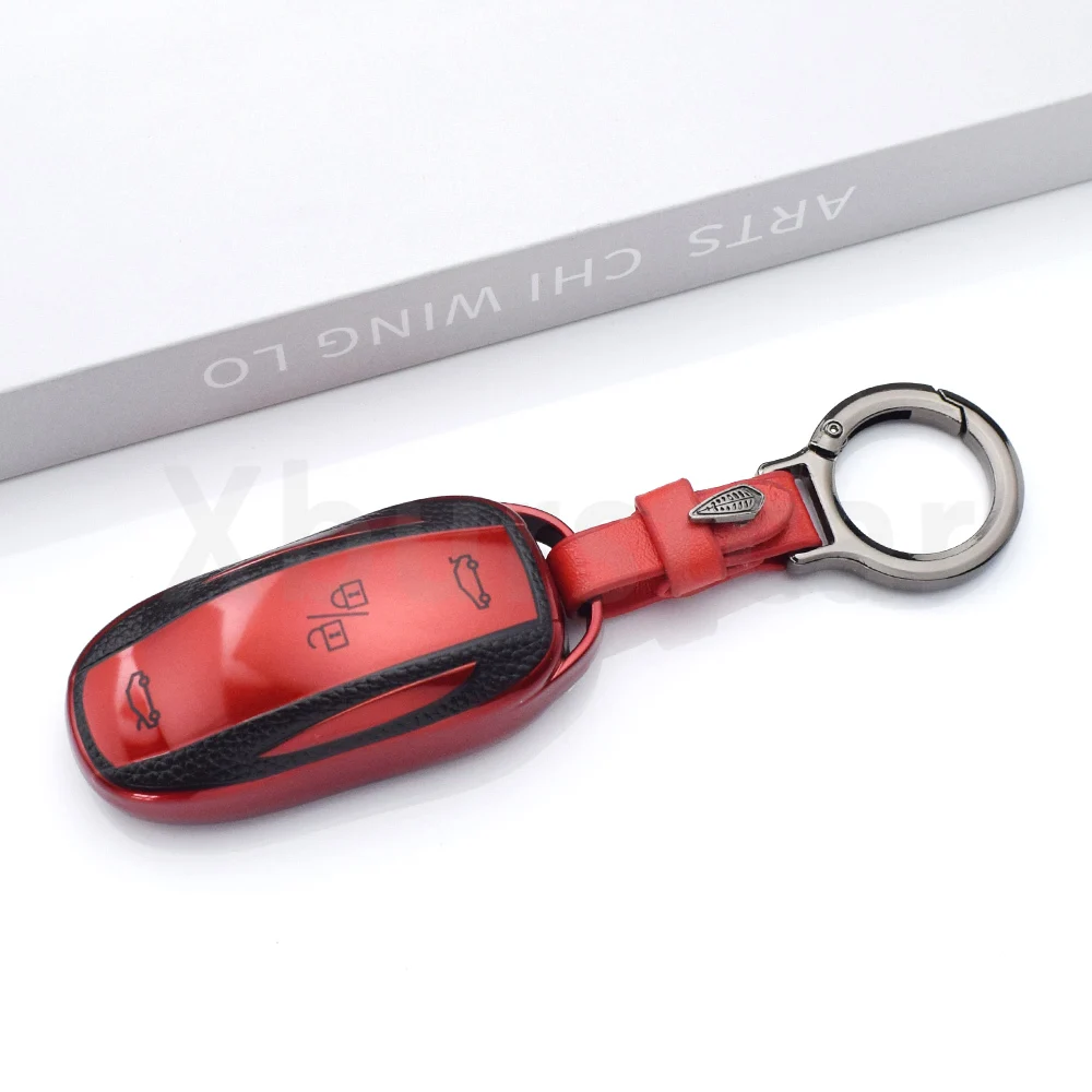Funda para llave Tesla Model X, S, 3 y Y de cuero TPU - imagen 5