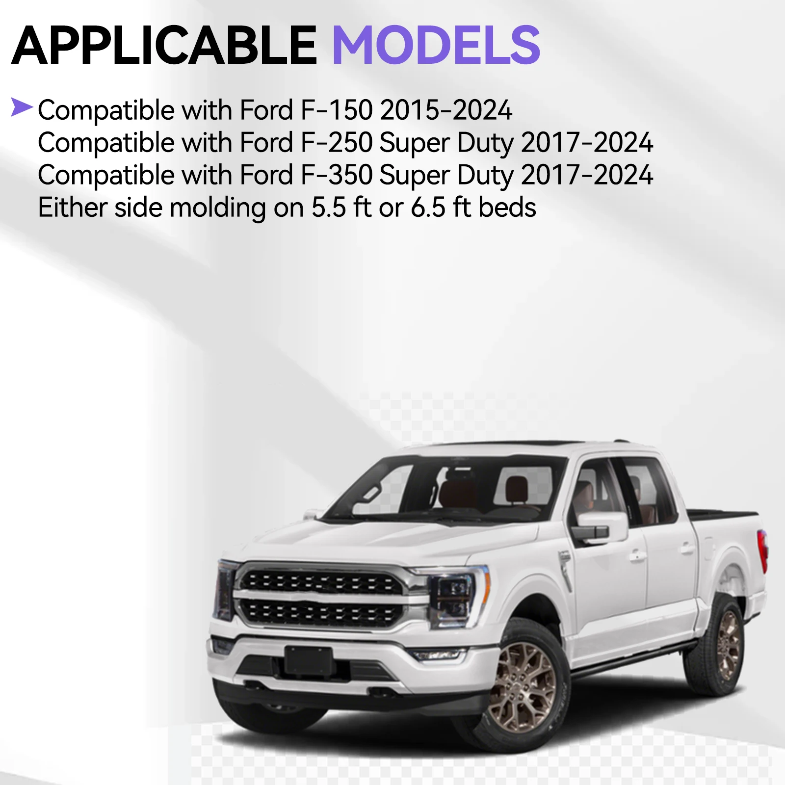 FL3Z99290D90AB Tapones para orificios del riel de cama Ford F-150 2015- - imagen 3