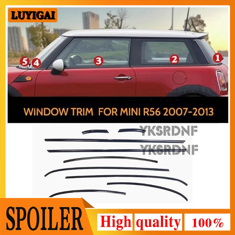 Moldura negra de ventana para MINI F56/F55/R56/R58/F60/R60/R55