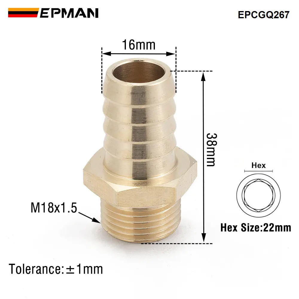 EPMAN Adaptador de combustible de rosca métrica para tubos - imagen 2
