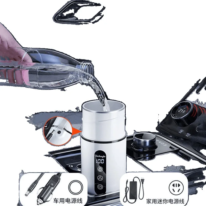 Hervidor agua eléctrico 12V/24V para coche con base giratoria - imagen 5