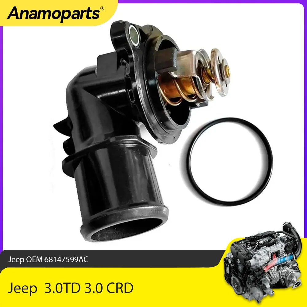 Termostato motor 68147599AC Jeep Grand Cherokee WK 3.0 CRD