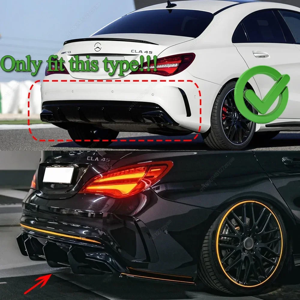 Difusor trasero AMG CLA45 C117 con canards y alerón - imagen 2