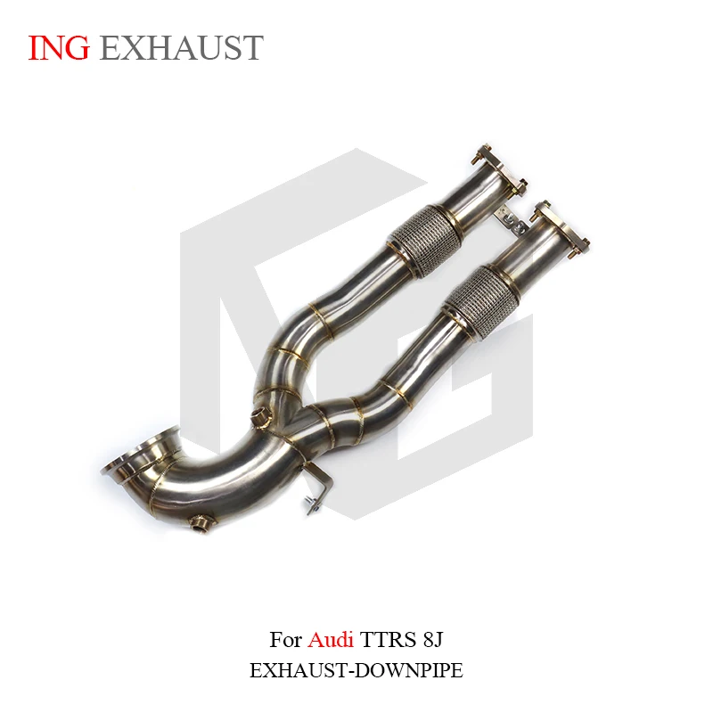 Downpipe en acero inoxidable SUS 304 con acabado azul horneado