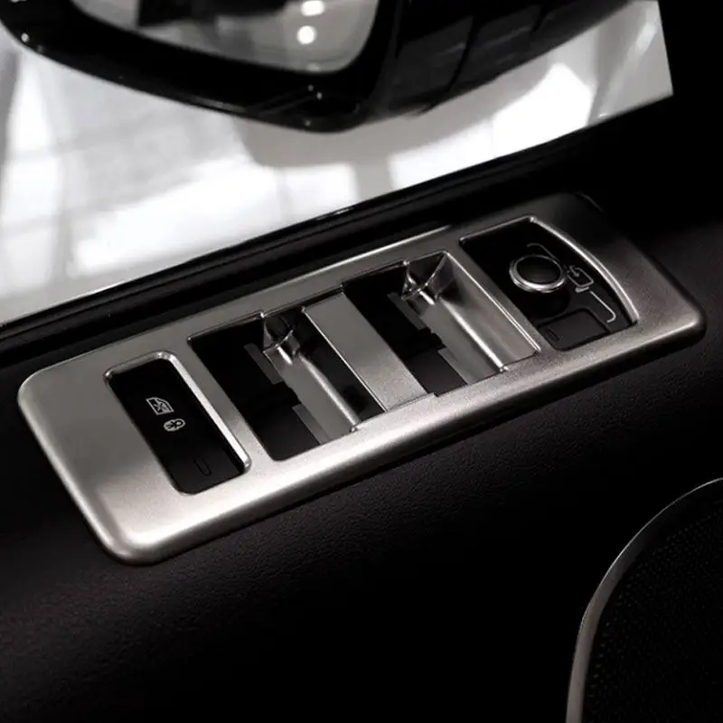4 Uds. Accesorios para coche, cubierta de marco de interruptor de elevación de ventana Interior embellecedor para Land Rover Range Rover Sport RR Sport 2014 2015 2016 2017