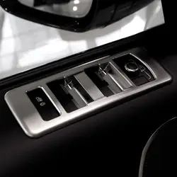 4 Uds. Accesorios para coche, cubierta de marco de interruptor de elevación de ventana Interior embellecedor para Land Rover Range Rover Sport RR Sport 2014 2015 2016 2017