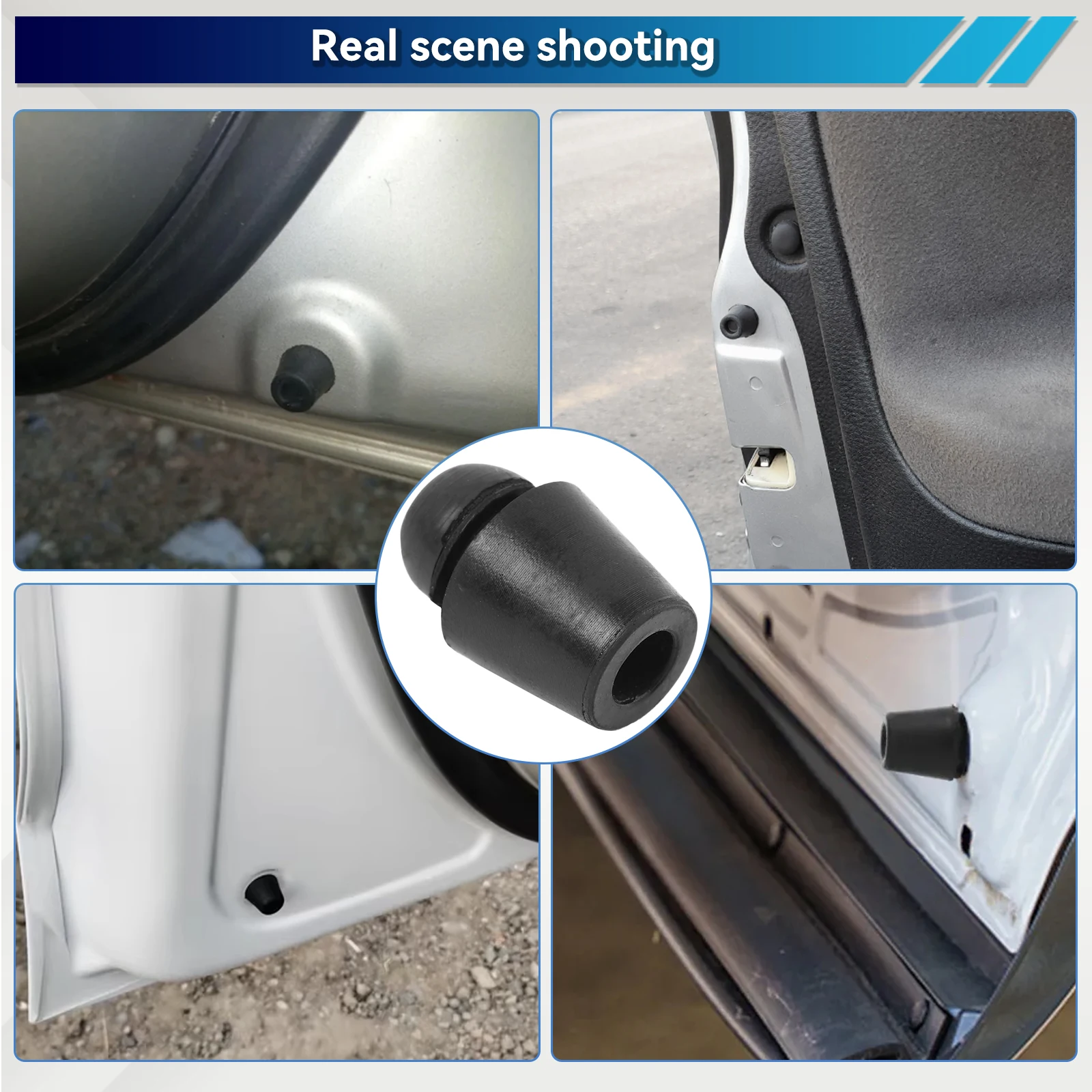 10x amortiguadores de puerta de coche, cubierta de almohadilla de goma, tapa antigolpes de goma para Hyundai Elantra Sonata Accent ix35 IX45 Kia Rio 4 5 Ceed - imagen 4