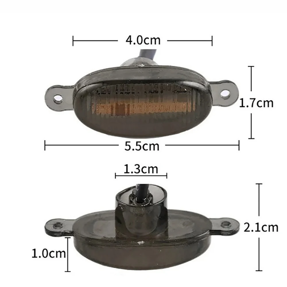 4 unids/set de luz LED para parrilla de coche, parrilla para vehículo todoterreno, rejilla de luz amarilla pequeña, luz Universal para camioneta Raptor - imagen 5