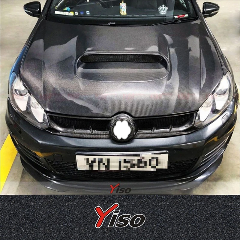 Adecuado para GOLF 6 GTI R20 R kit aerodinámico de circonio modificado GOLF 6 GTI R20 R cubierta de motor Yiso de fibra de carbono - imagen 5