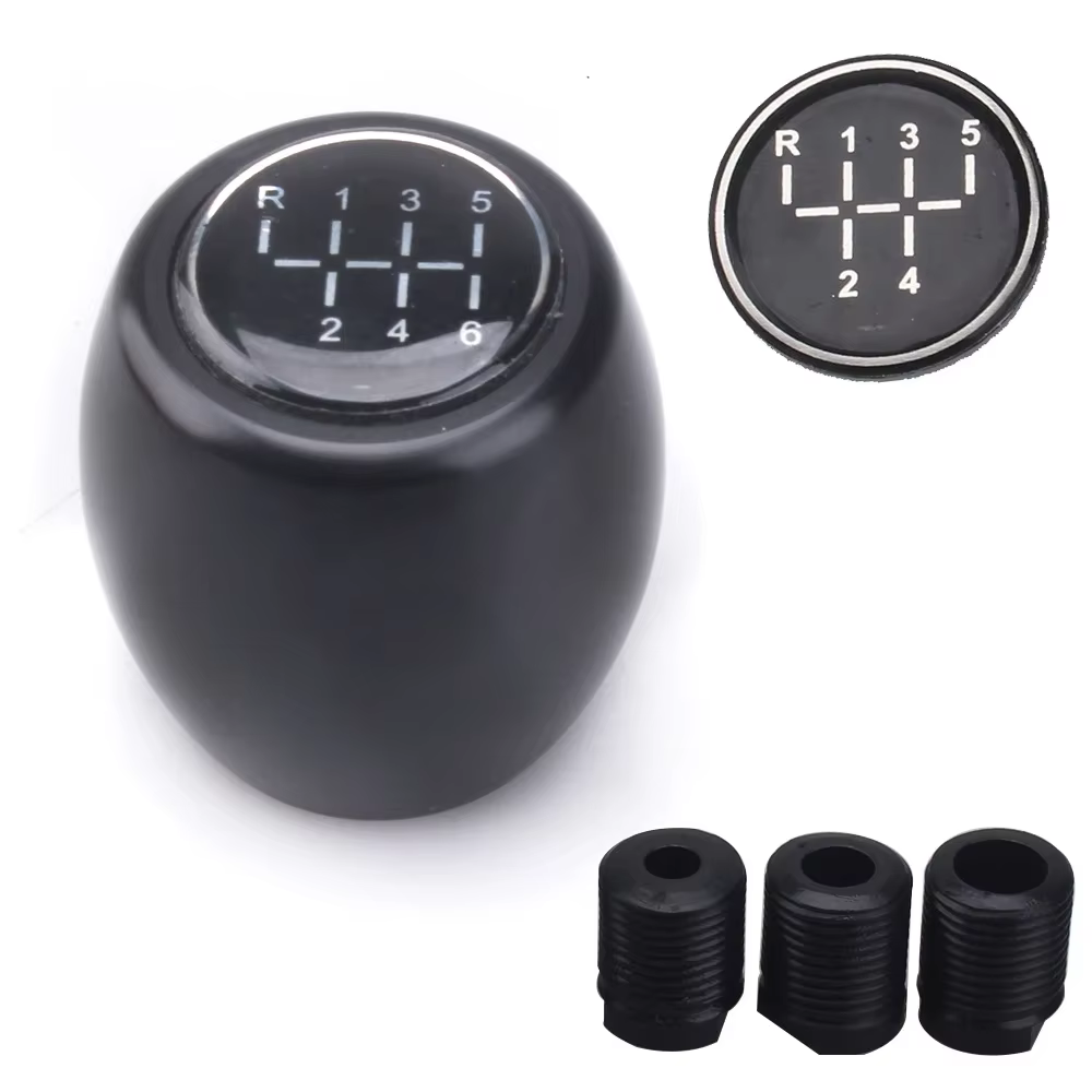 Pomo de cambio universal de aluminio negro para coche, 5-6 velocidades - imagen 2