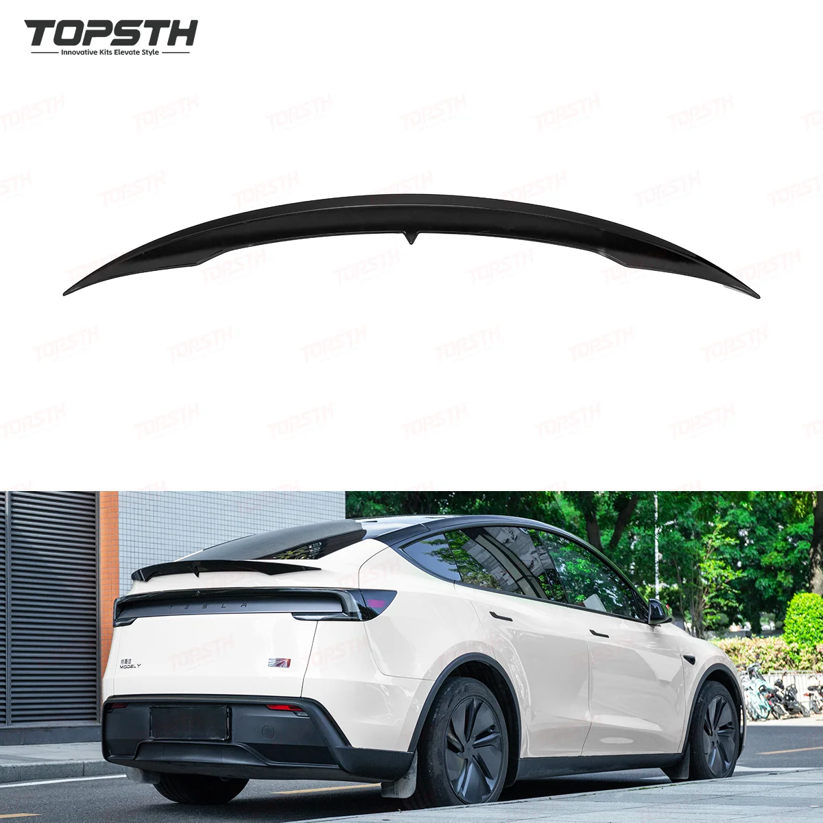 Juniper Alerón trasero en fibra de carbono para Model Y 2025+ Ducktail