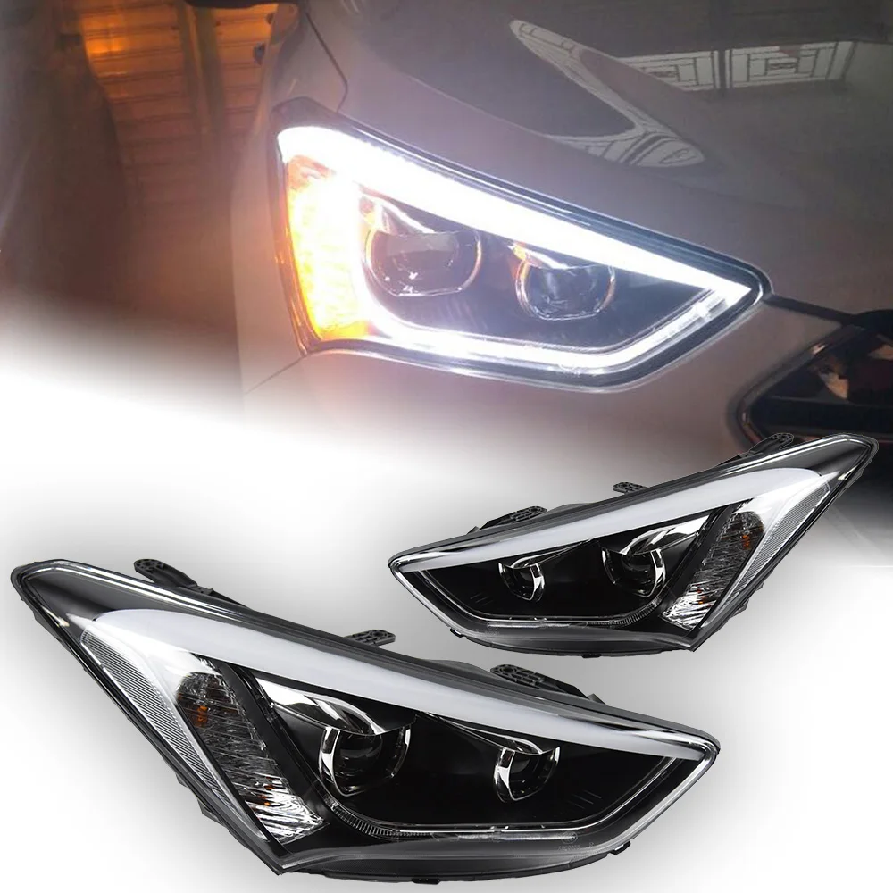 Kit faros LED Hyundai Santa Fe 2013-2016 - Lente proyector IX45 - imagen 4