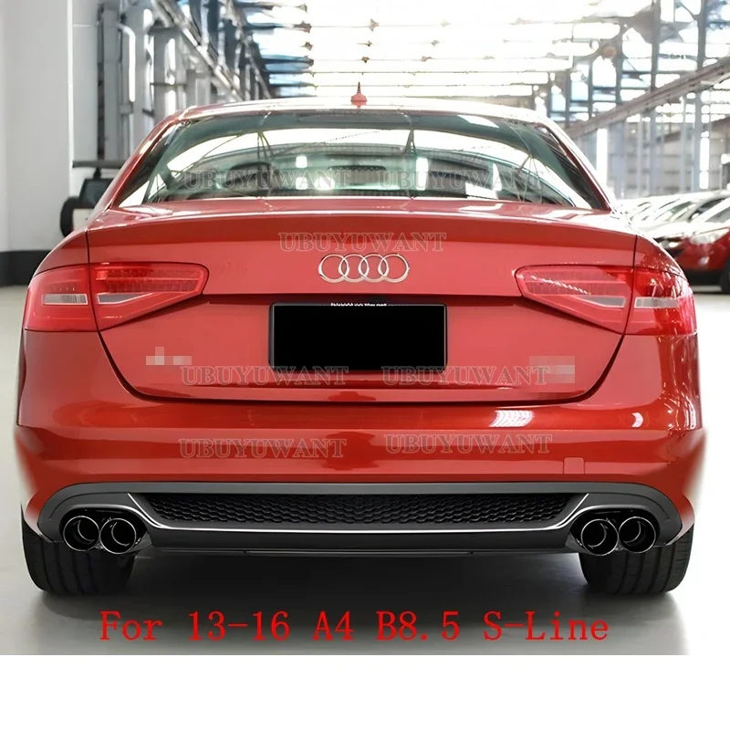 Parachoques trasero Audi A4 B8.5 S-Line con difusor y escape - imagen 4