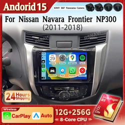 Radio Android 15 QLED CarPlay para Nissan Navara NP300 2015-2018