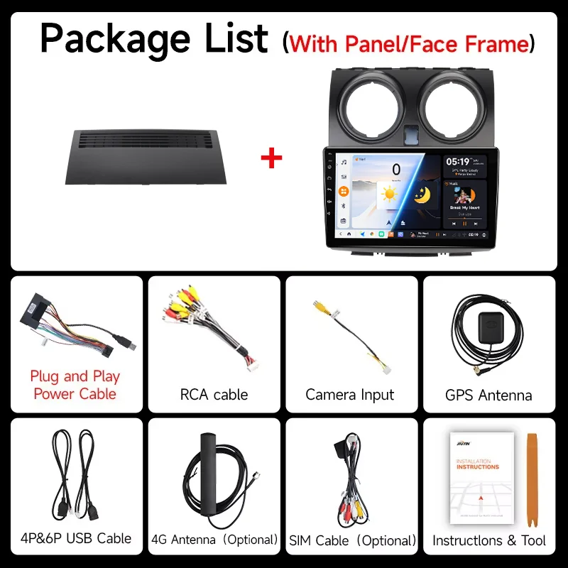 Radio Android CarPlay 4G WiFi con GPS – Nissan Qashqai J10 2006-2013 - imagen 5