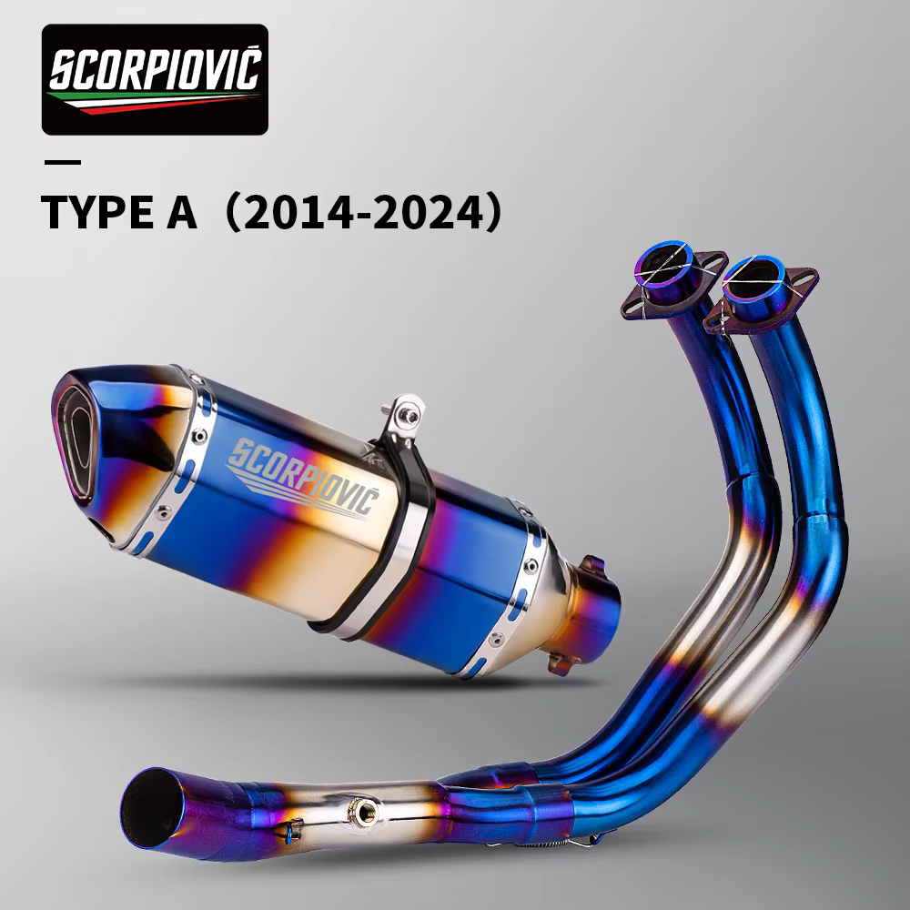 Tubo frontal y silenciador de escape para MT-07