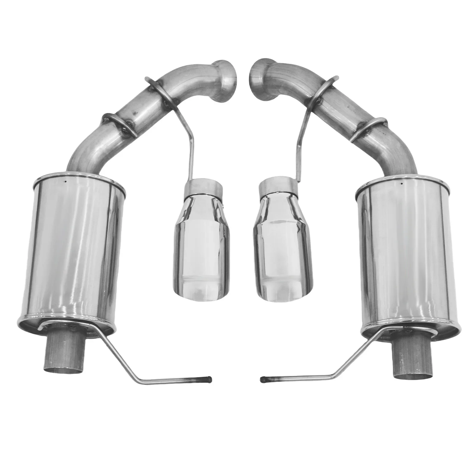 Tubo escape trasero Ford Mustang 3.7L 5.0L acero inoxidable plata - imagen 3