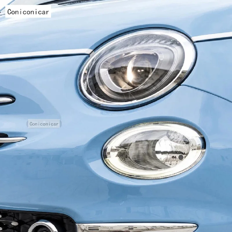 Lámina protectora de faros ahumada TPU para Fiat 500 Abarth 2013-2020 - imagen 4