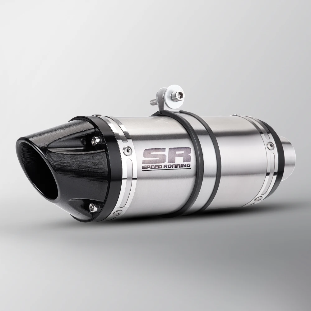 Tubo de escape C30 largo y corto con silenciador para moto - imagen 5