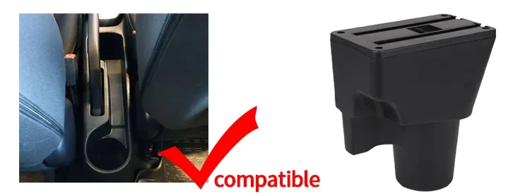 Caja de reposabrazos instalada en Kia Picanto