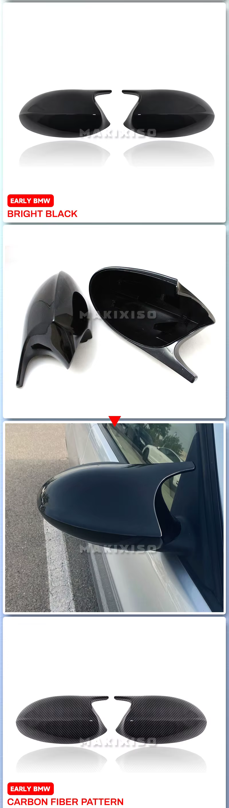Detalle de la cubierta para carcasa lateral del retrovisor
