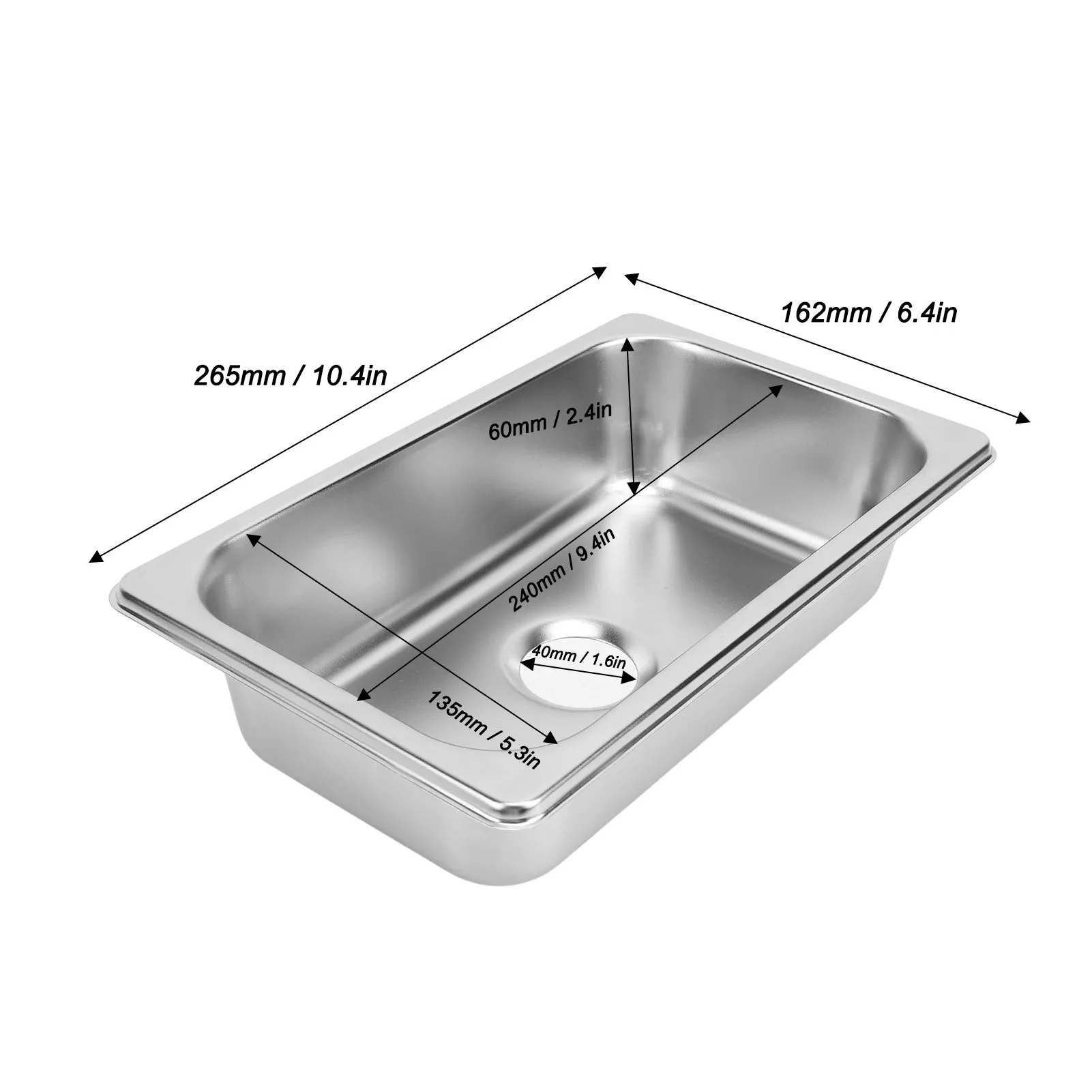 Fregadero náutico de acero inoxidable 304 para barco y caravana - imagen 4
