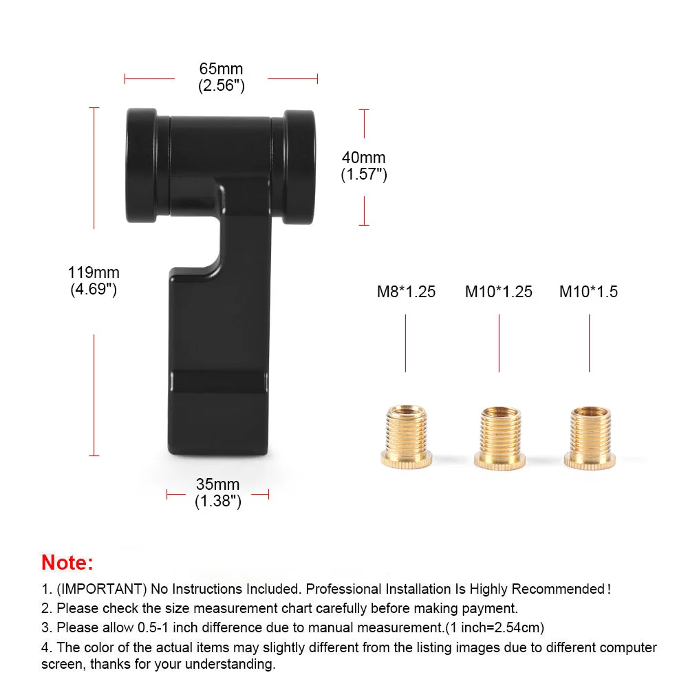 Pomo de cambio de aluminio estilo avión para coche, 119 mm - imagen 4
