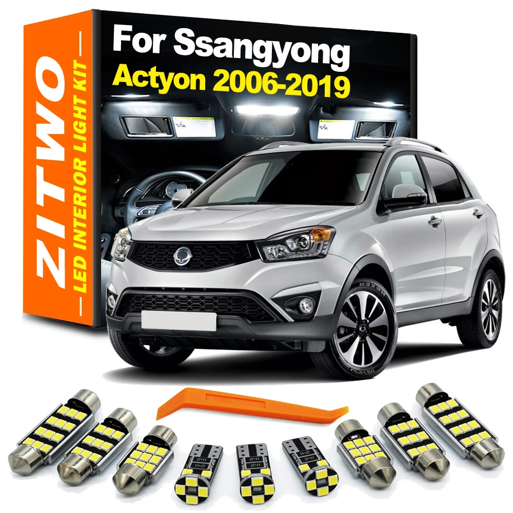 ZITWO bombilla LED Interior cúpula placa de mapa Kit de luz para Ssangyong Actyon Actyon Sports 2006- 2015 2016 2017 2018 2019 Accesorios