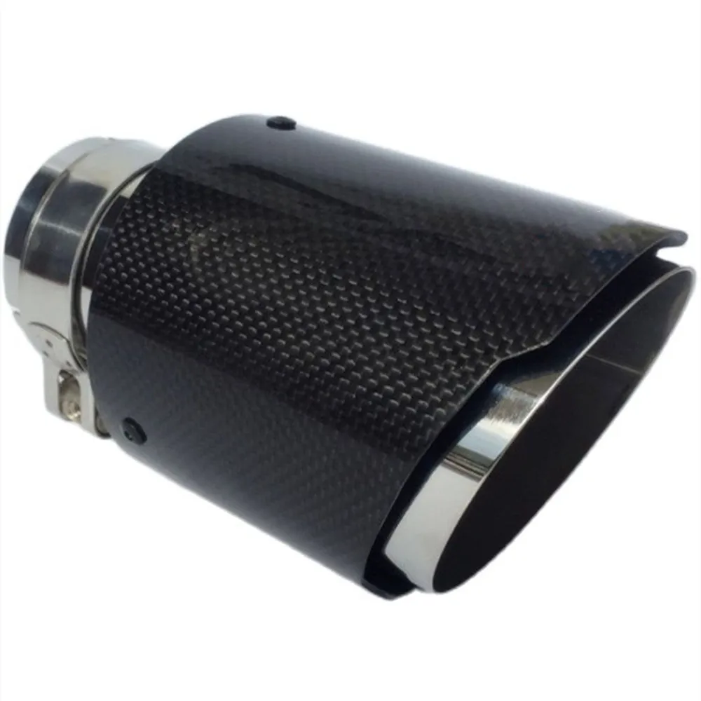 Silenciador fibra de carbono brillante con boquilla recta inoxidable - imagen 4