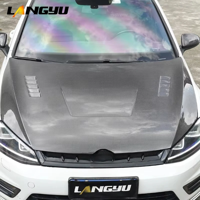 Cubierta de motor Langyu de fibra de carbono para Volkswagen Golf 7 - imagen 4